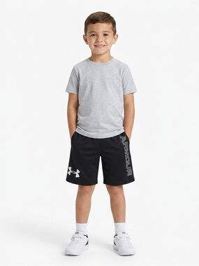 Under Armour Youth Boy XS Black White Activewear Athletic Drifit Shorts
